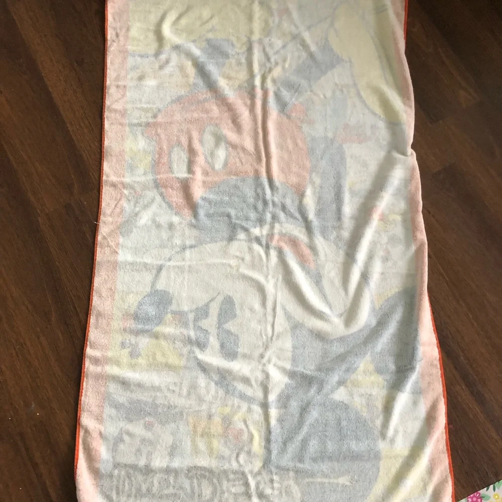 Vintage Disney Mickey Mouse cartoon beach towel